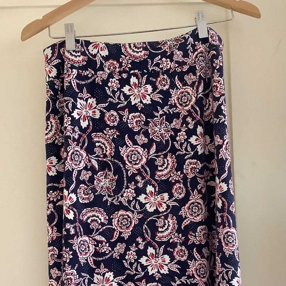 Talbots floral midi skirt